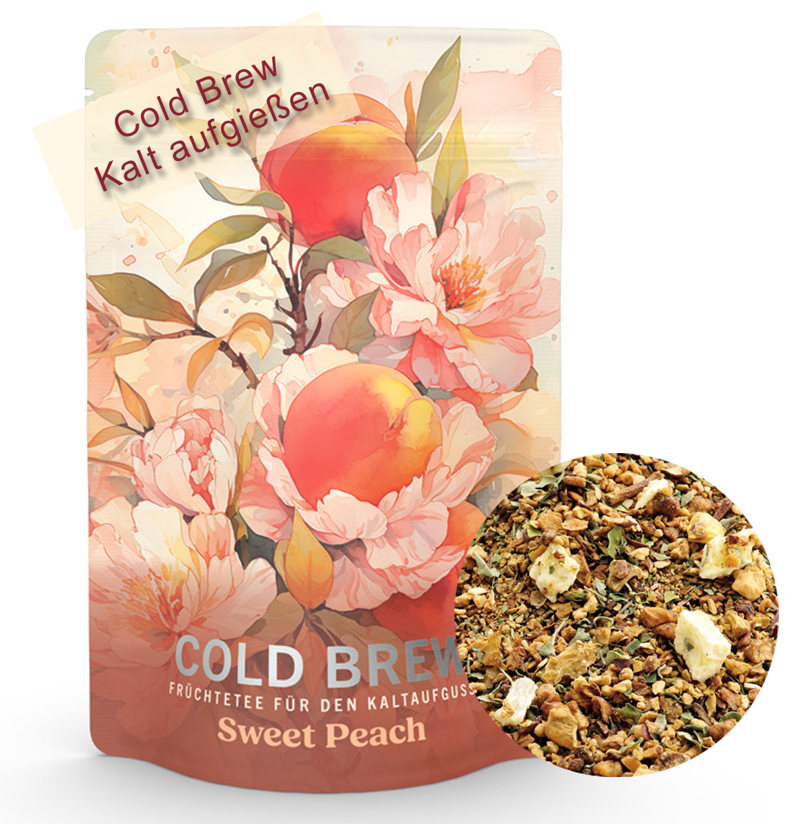 Cold Brew "Sweet Peach" Eistee mit süßem Pfirsich Geschmack 100 g