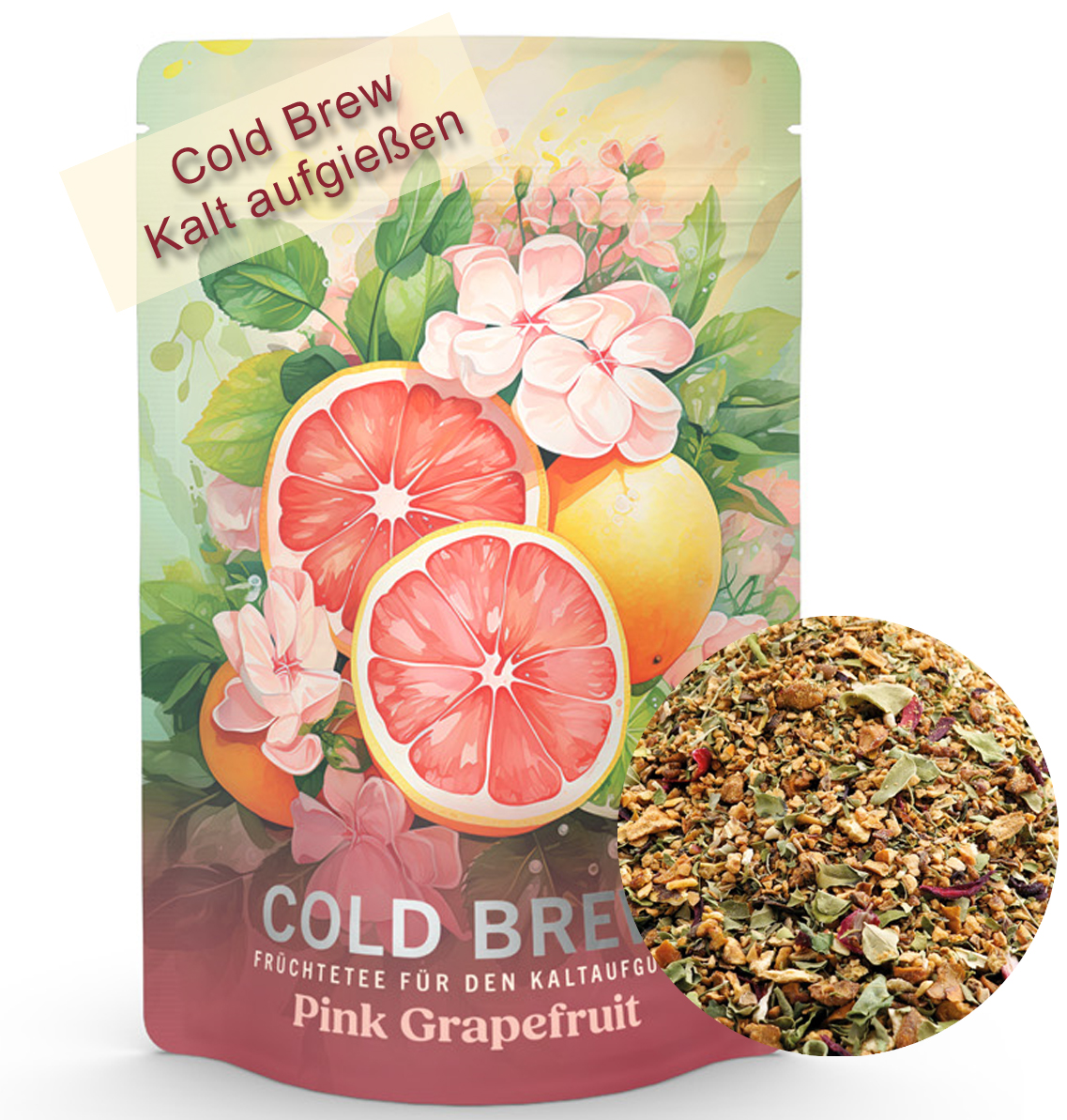 Cold Brew "Pink Grapefruit" Eistee mit Grapefruit Geschmack - 100 g