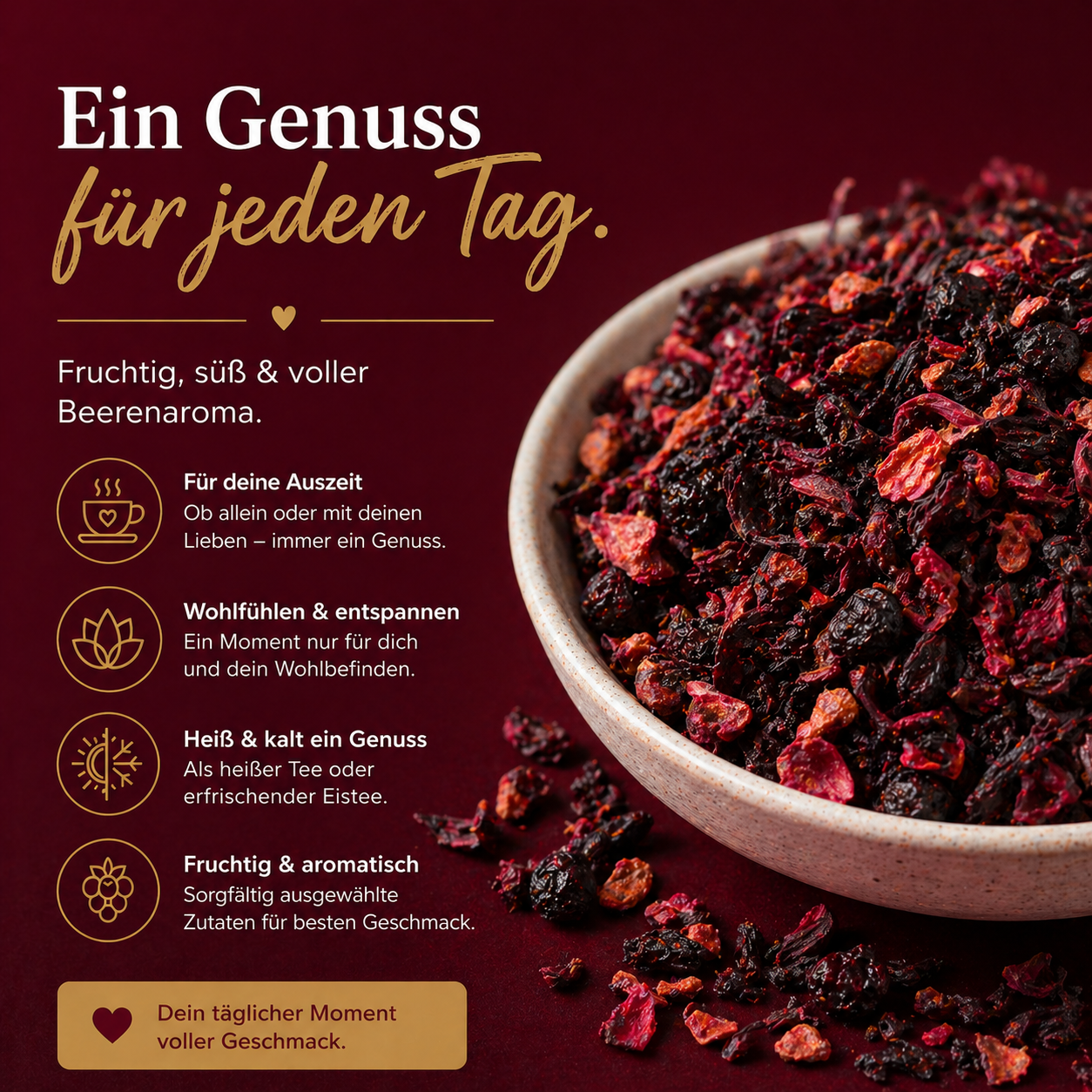 Süße Beerenmischung "Rote Grütze" Früchtetee