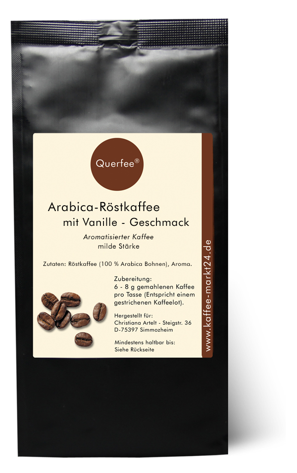 Vanille - Arabica Röstkaffee mit Vanille Geschmack - gemahlen