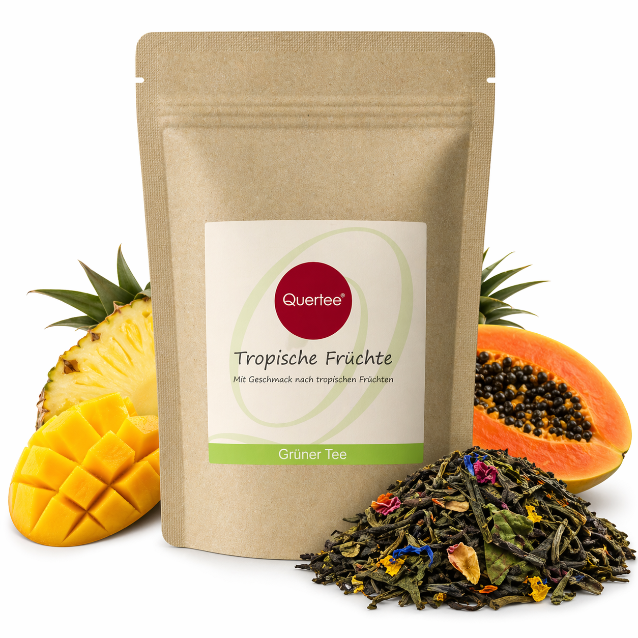 Grüner & Weißer Tee "Tropische Früchte" – Exotische Fruchtstücke für einen tropischen Tee Genuss
