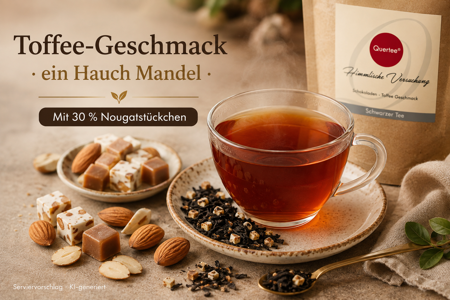 Schwarzer Tee - "Himmlische Versuchung" mit Toffee & Mandel Geschmack