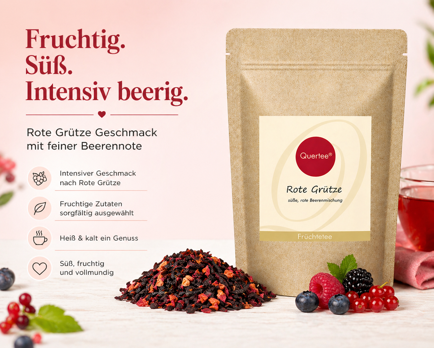 Süße Beerenmischung "Rote Grütze" Früchtetee