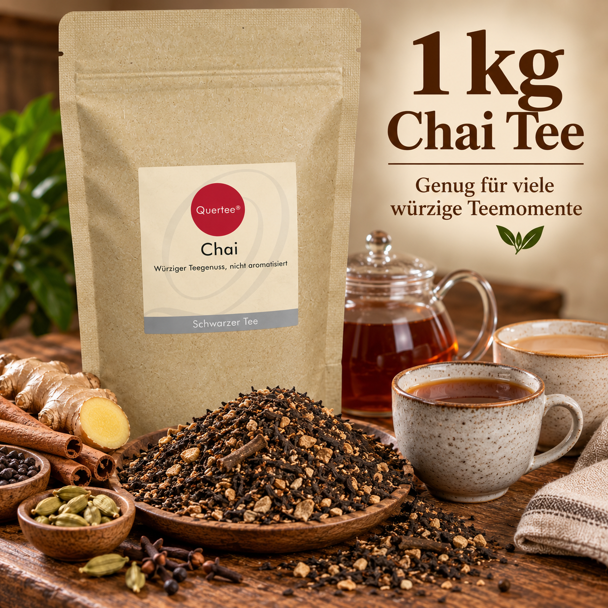 Chai Tee – Schwarzer Tee mit Gewürzen – 1 kg Großpackung