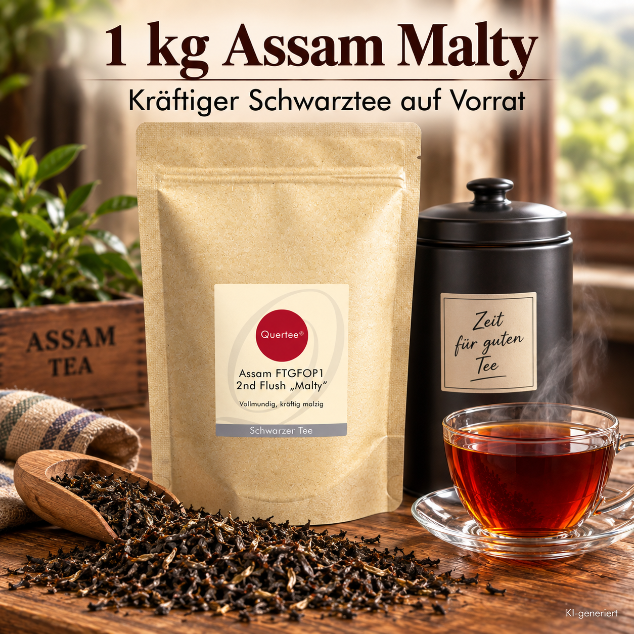 Assam FTGFOP1 2nd Flush „Malty“ – 1 kg Großpackung
