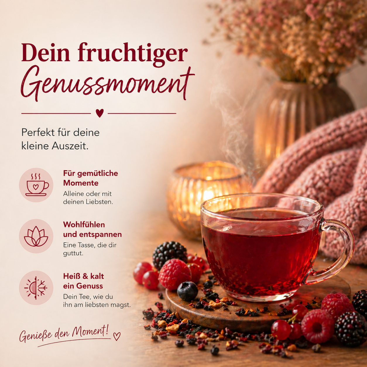 Süße Beerenmischung "Rote Grütze" Früchtetee