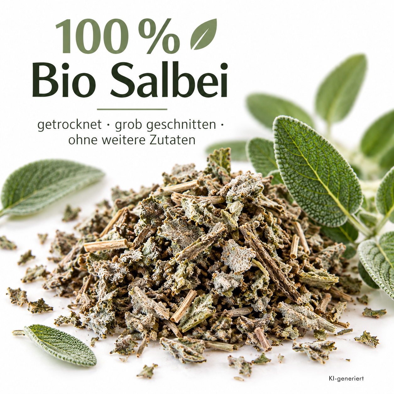 Bio Salbeitee – 100 % Bio Salbei – Salbeiblätter getrocknet & geschnitten