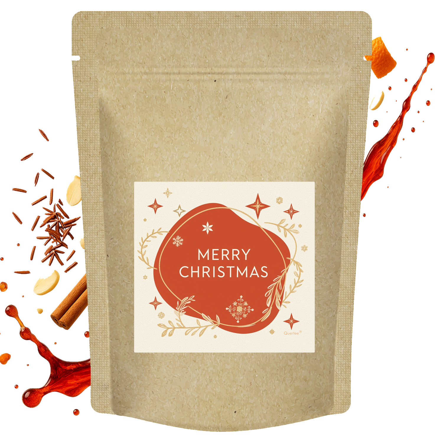 "Merry Christmas Rooibos Weihnachtstee – Rotbuschtee mit Zimt-Orange und Mandel - ideales Gschenk für Advent und Weihnachten