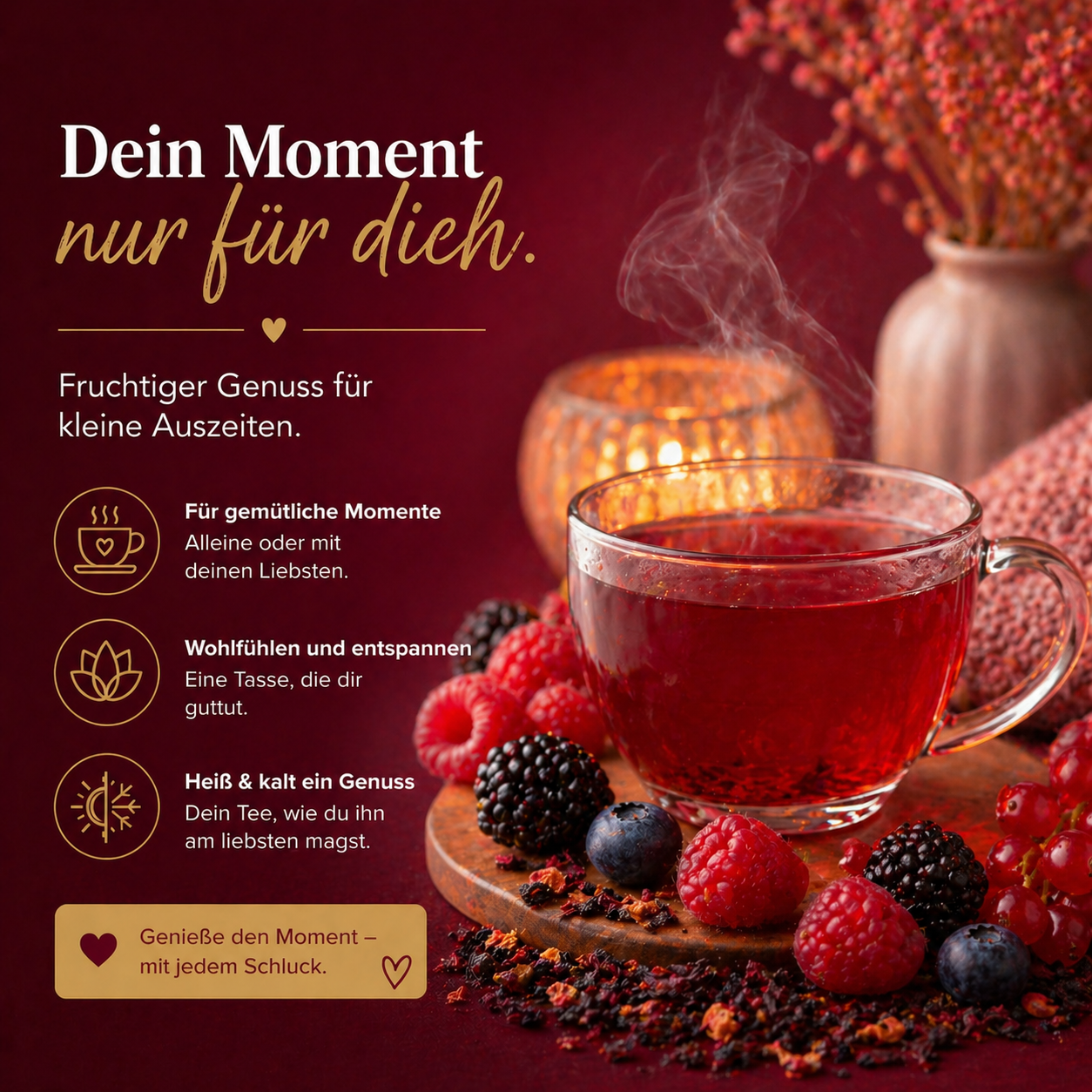 Süße Beerenmischung "Rote Grütze" Früchtetee