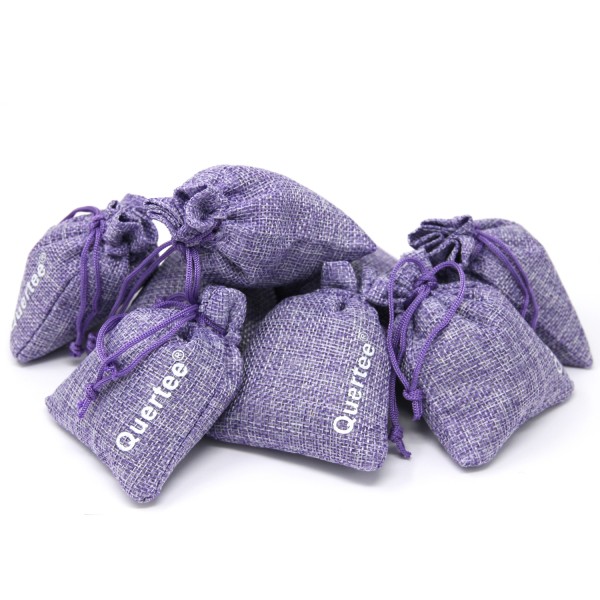 8 x Lavendelsäckchen aus Leinen, mit je 15 g französischen Lavendel