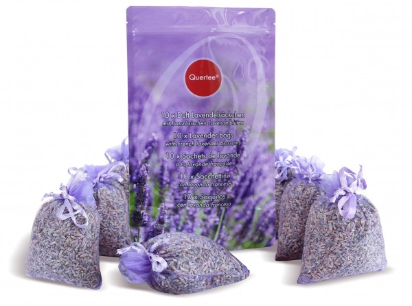 10 x Lavendelsäckchen mit französischen Lavendel - Lavendelblüten Duftsäckchen